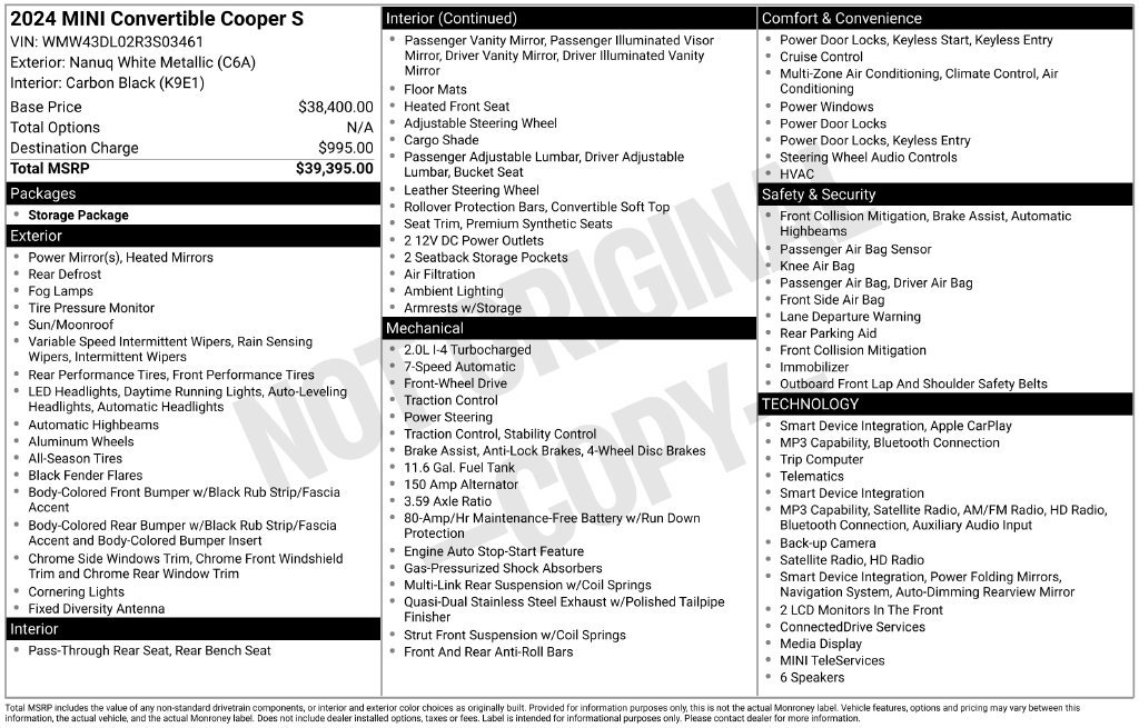 Certified 2024 MINI Cooper S FWD image 36