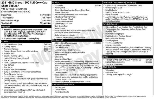 Certified 2021 GMC Sierra 1500 SLE image 7