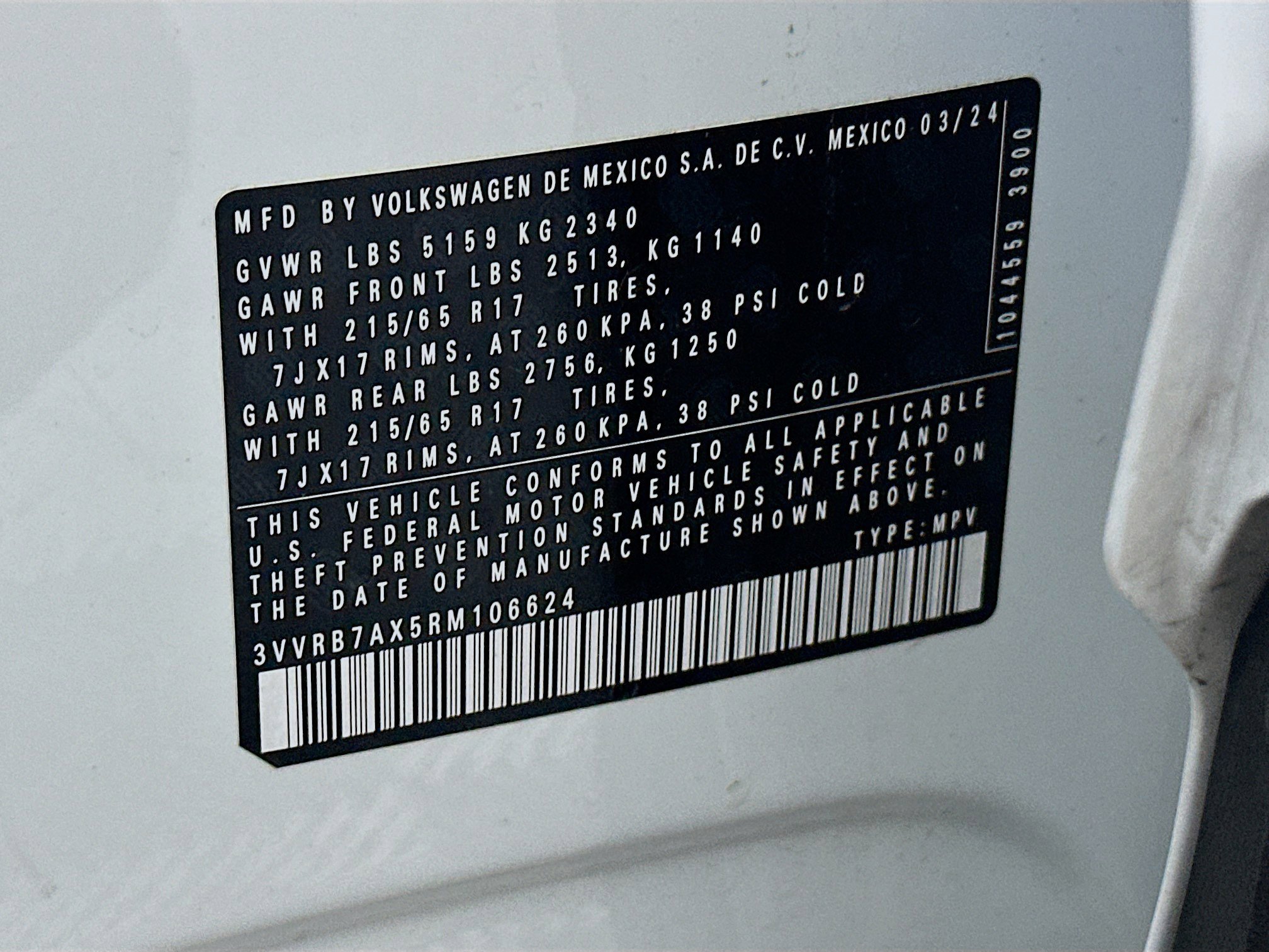 Used 2024 Volkswagen Tiguan S w/ MDO Package, Three-Row FWD image 12