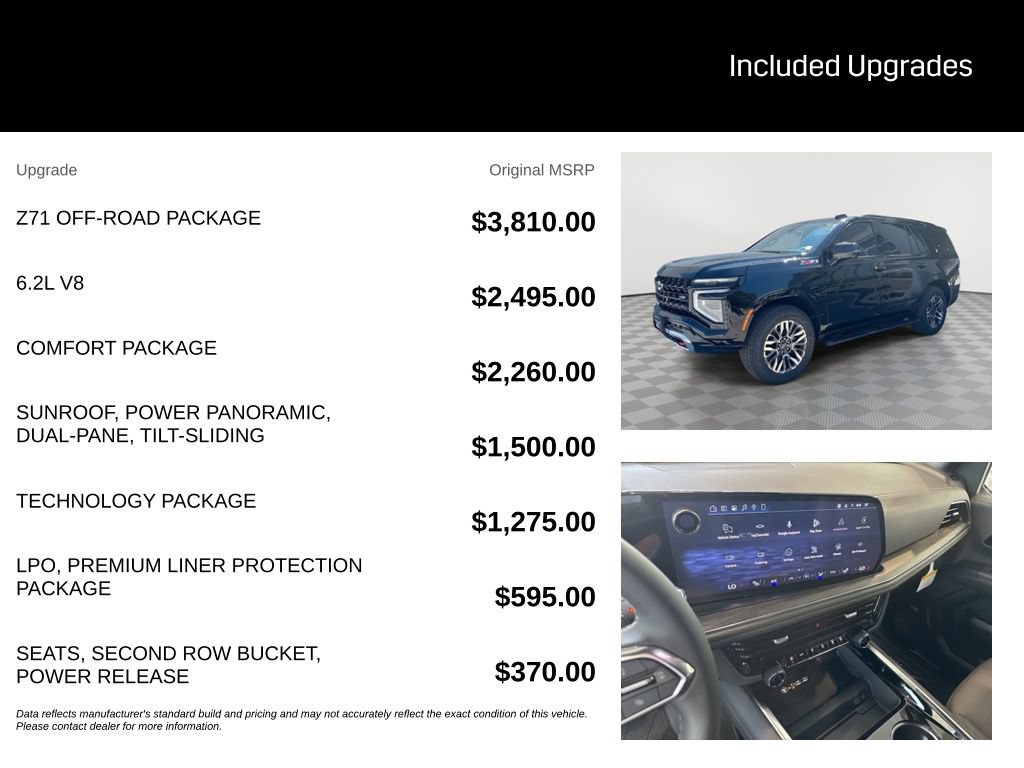 New 2026 Chevrolet Tahoe Z71 w/ Z71 Off-Road Package AWD/4WD image 5