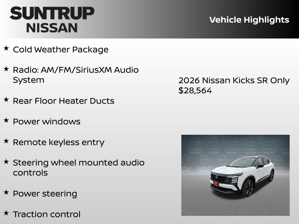 New 2026 Nissan Kicks SR w/ Cold Weather Package AWD/4WD image 8