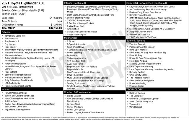 Used 2021 Toyota Highlander XSE FWD image 4