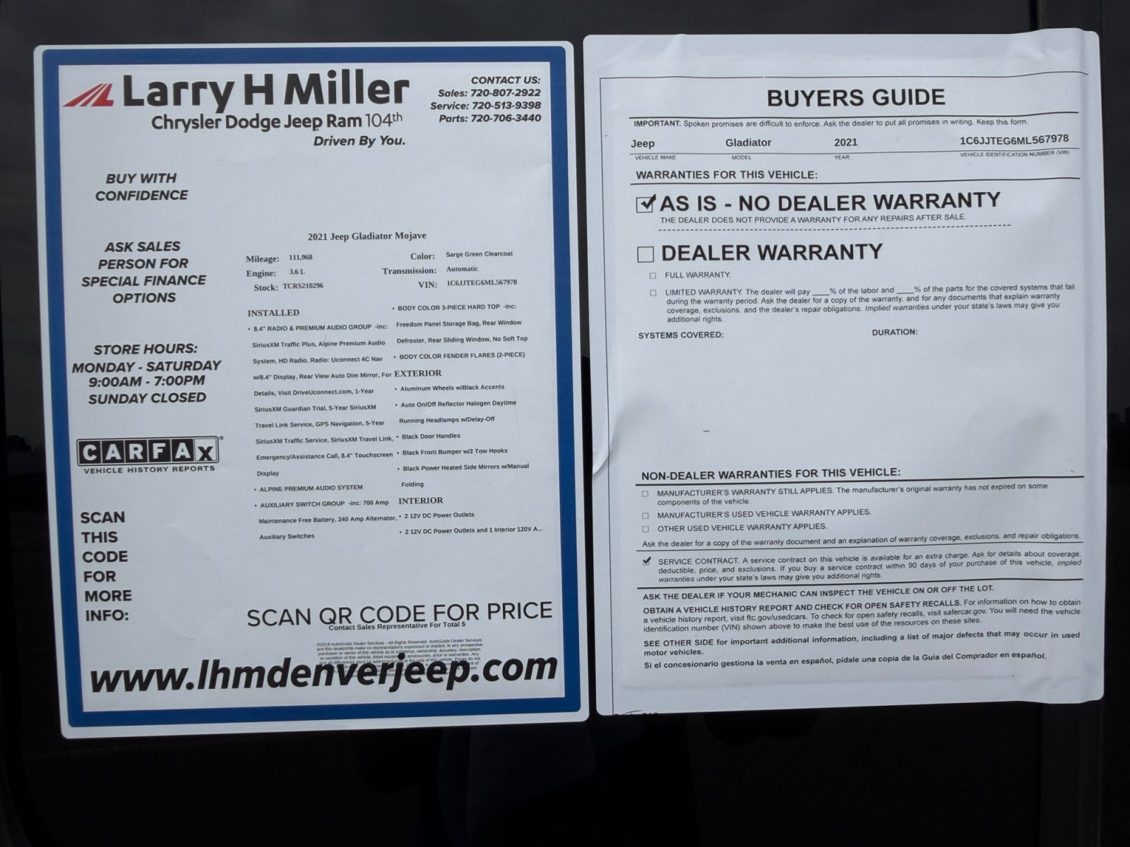 Used 2021 Jeep Gladiator Mojave AWD/4WD image 29