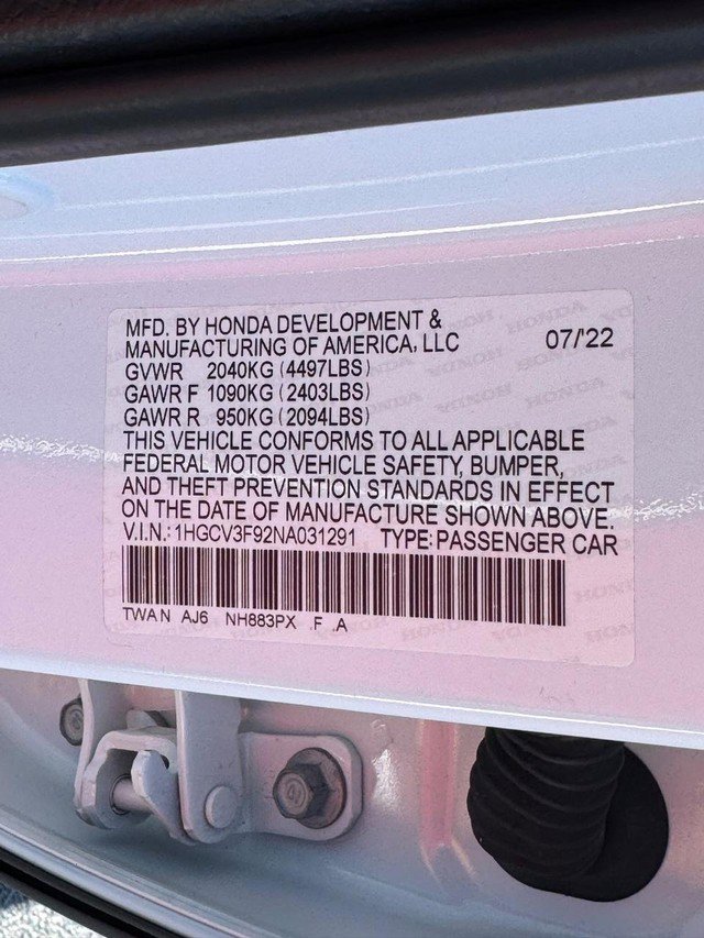 Certified 2022 Honda Accord Touring image 28