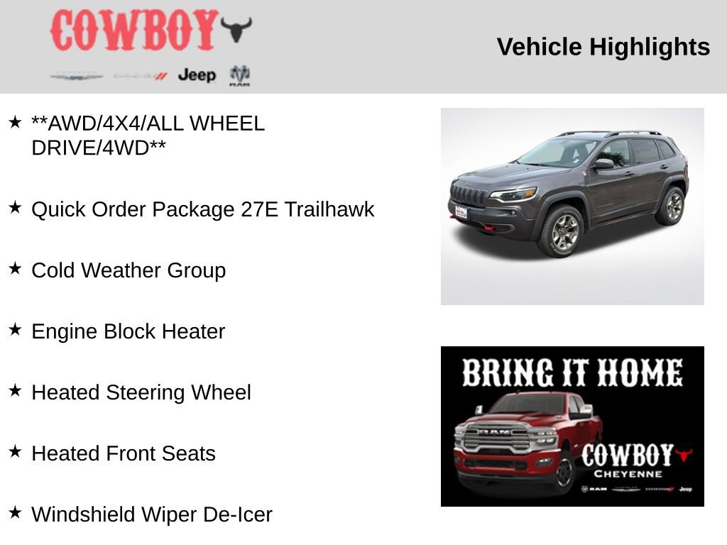 Used 2019 Jeep Cherokee Trailhawk w/ Cold Weather Group AWD/4WD image 5
