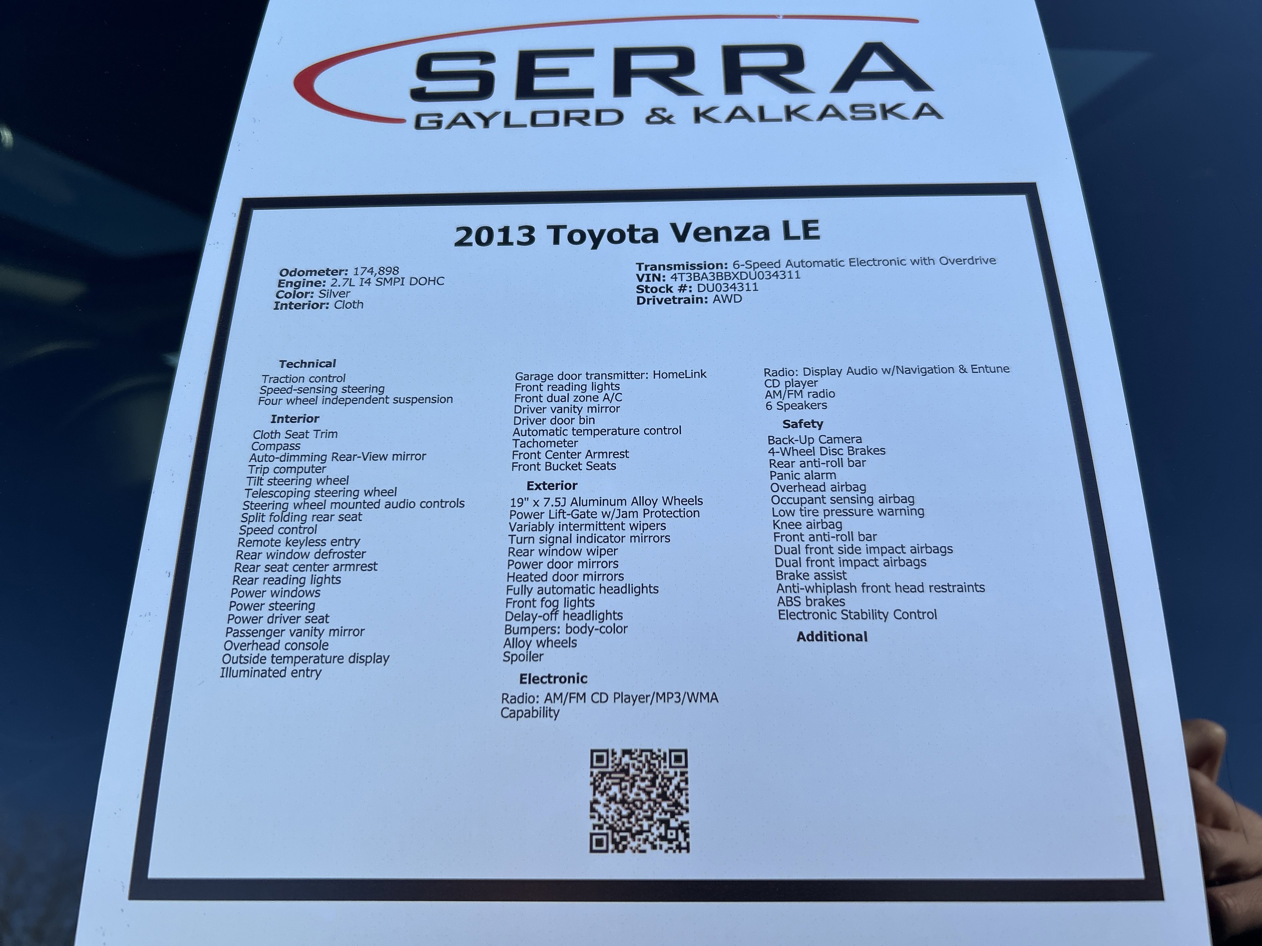 Used 2013 Toyota Venza LE AWD/4WD image 28