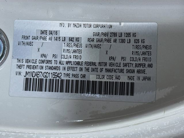 Used 2016 MAZDA MX-5 Miata Sport image 31