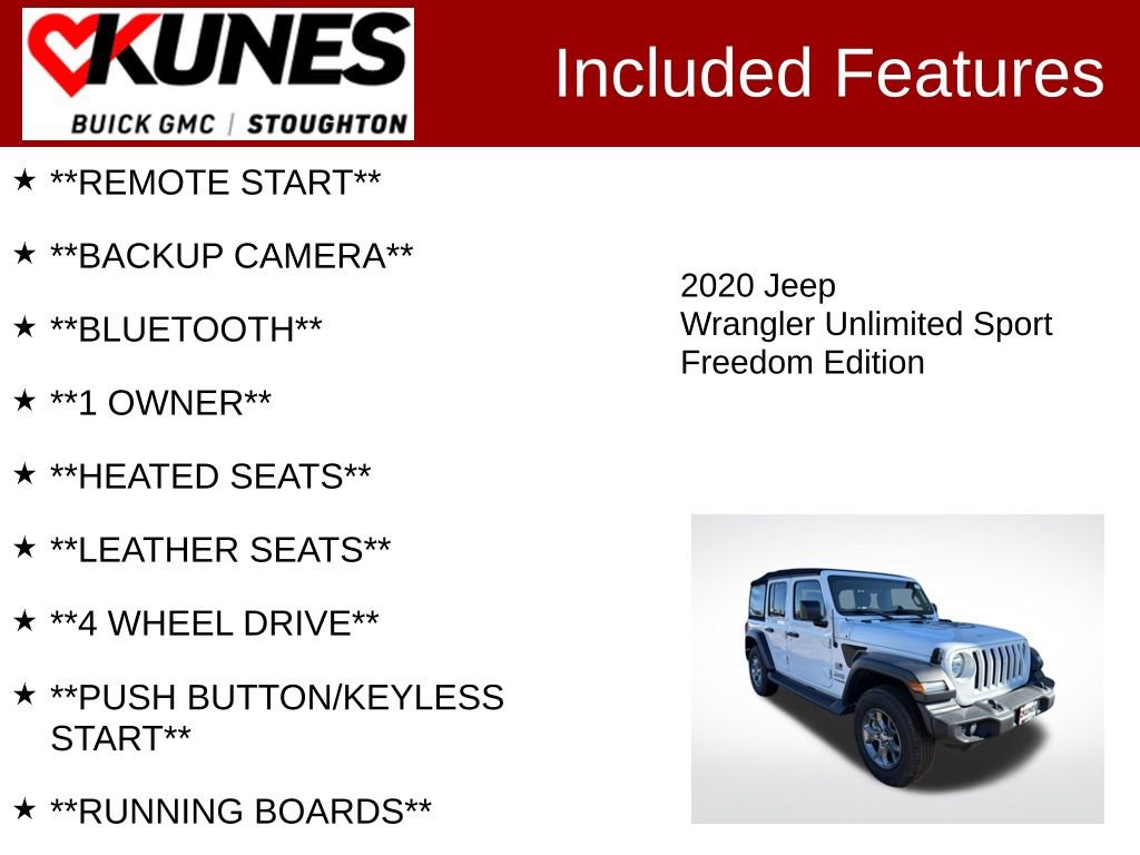 Used 2020 Jeep Wrangler Unlimited Sport AWD/4WD image 2