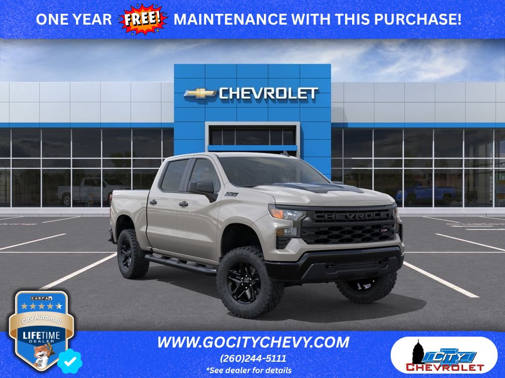 New 2026 Chevrolet Silverado 1500 Custom Trail Boss w/ Dark Appearance Package AWD/4WD image 1