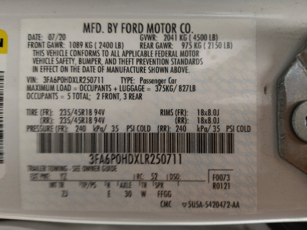 Used 2020 Ford Fusion SE w/ Equipment Group 151A FWD image 33