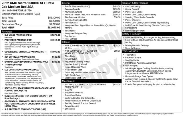 Certified 2022 GMC Sierra 2500 SLE w/ SLE Value Package; AWD/4WD image 14