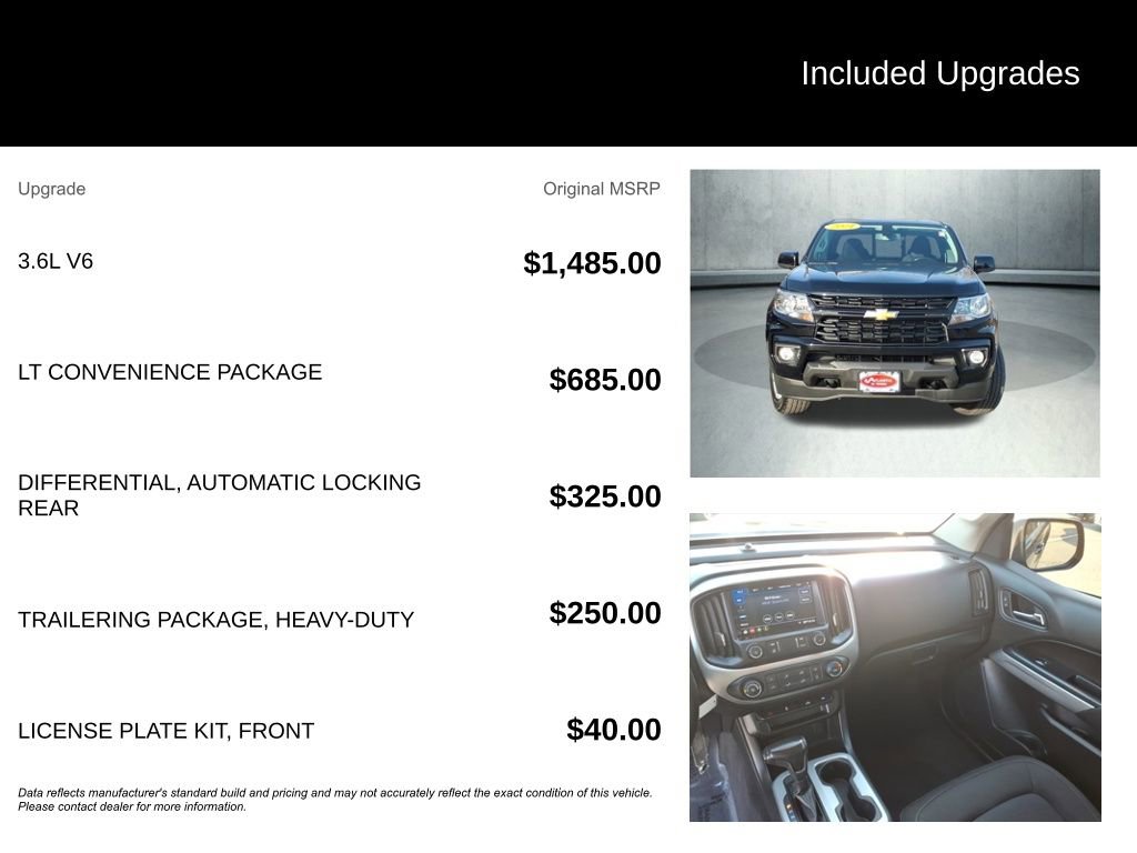 Used 2021 Chevrolet Colorado LT w/ LT Convenience Package image 3