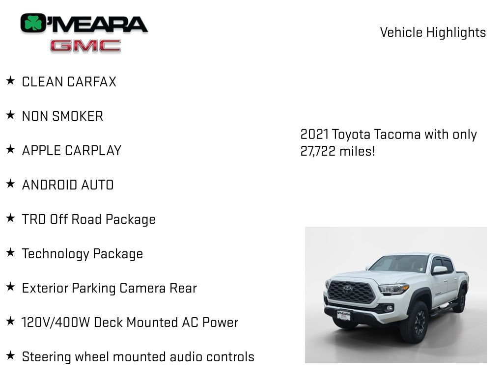 Used 2021 Toyota Tacoma TRD Off-Road w/ Technology Package AWD/4WD image 7
