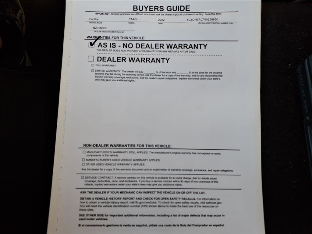 Used 2022 Cadillac CT4 V w/ Navigation Package image 43