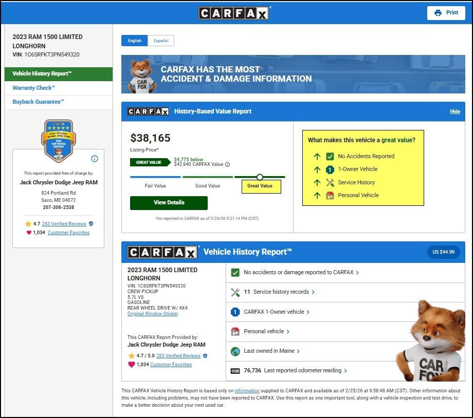 Used 2023 RAM 1500 Limited w/ Body Color Bumper Group image 11