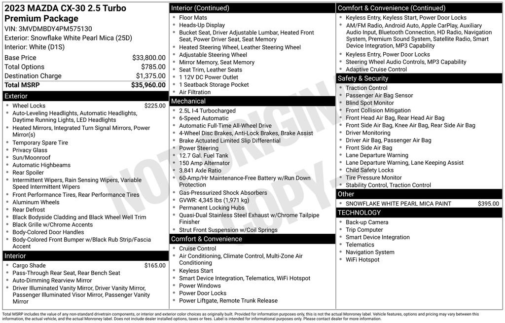 Certified 2023 MAZDA CX-30 2.5 Turbo w/ Premium Package AWD/4WD image 9