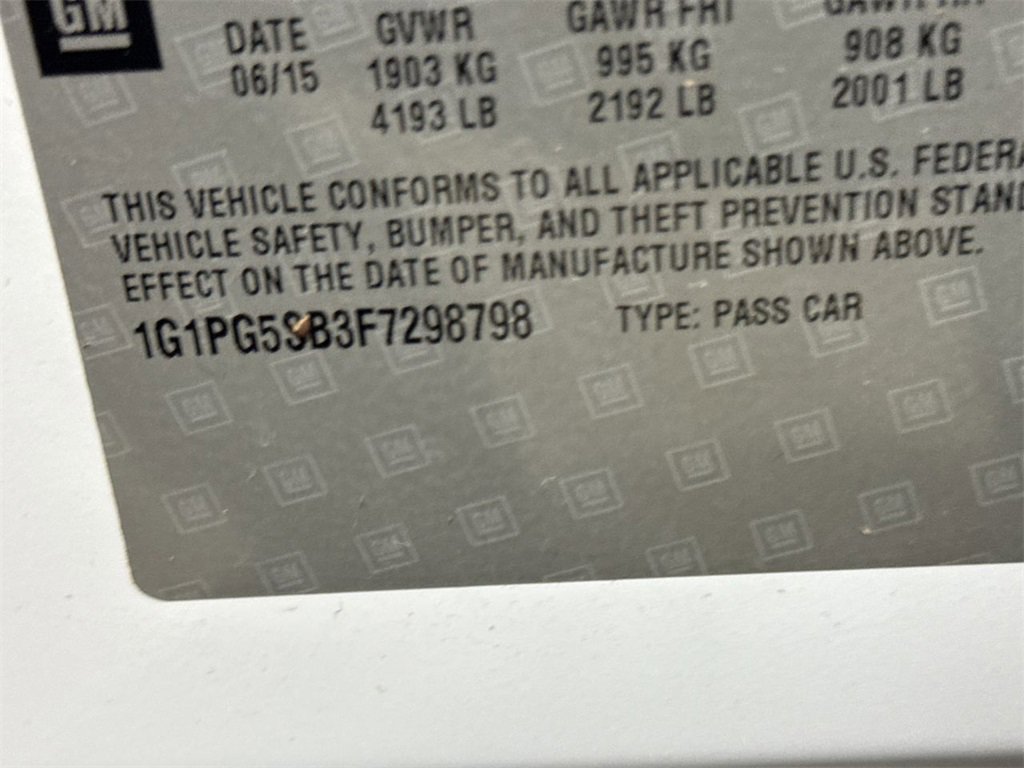 Used 2015 Chevrolet Cruze LTZ w/ Sun, Sound and Sport Package image 28