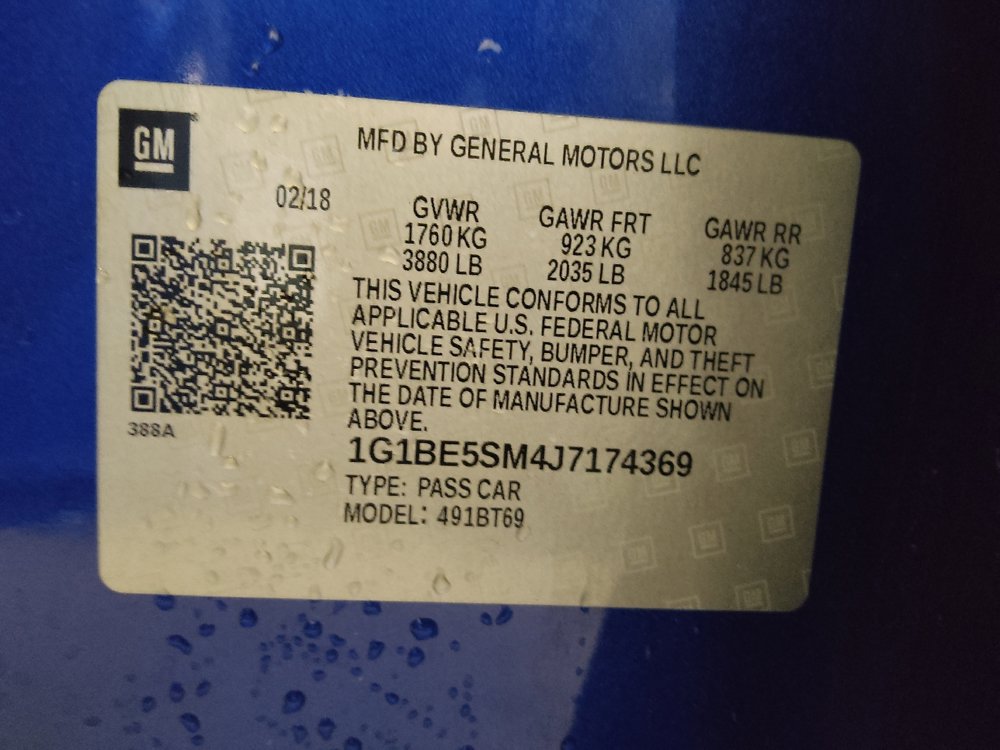 Used 2018 Chevrolet Cruze LT w/ Sun And Sound Package FWD image 33