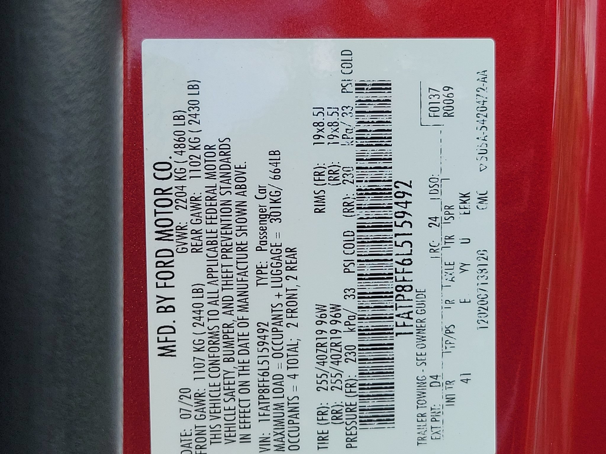 Used 2020 Ford Mustang GT Premium w/ Ford Safe & Smart Package RWD image 25