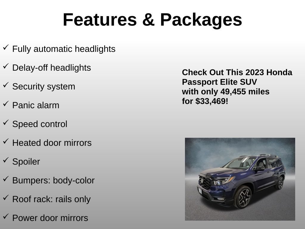 Certified 2023 Honda Passport Elite image 24