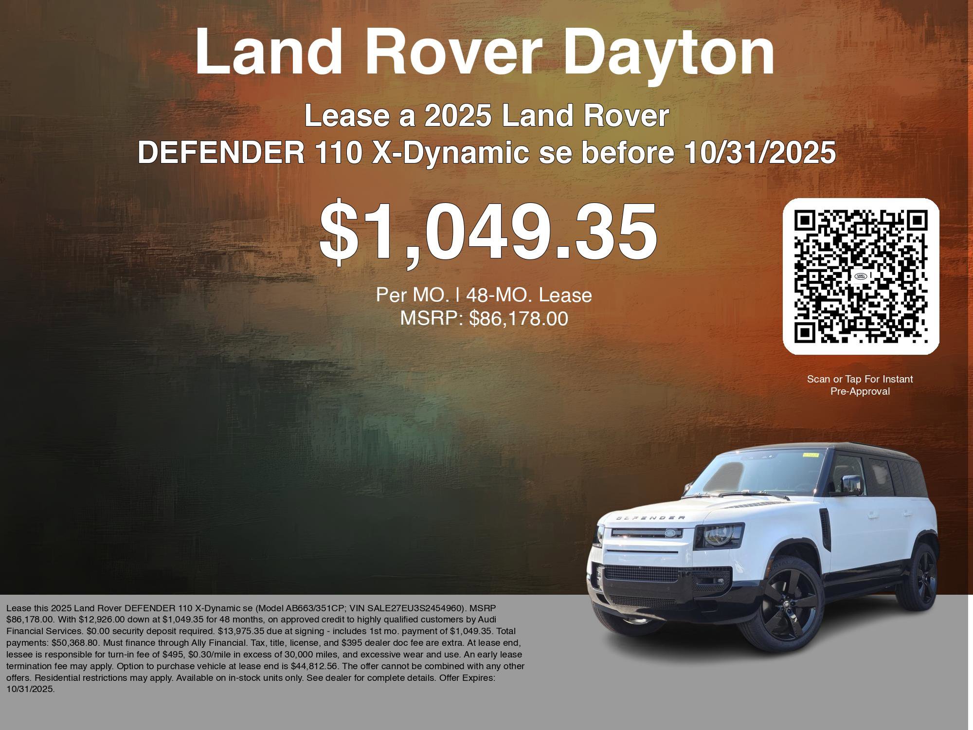New 2025 Land Rover Defender 110 X-Dynamic SE image 3