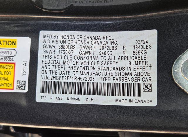 Used 2024 Honda Civic Sport image 23