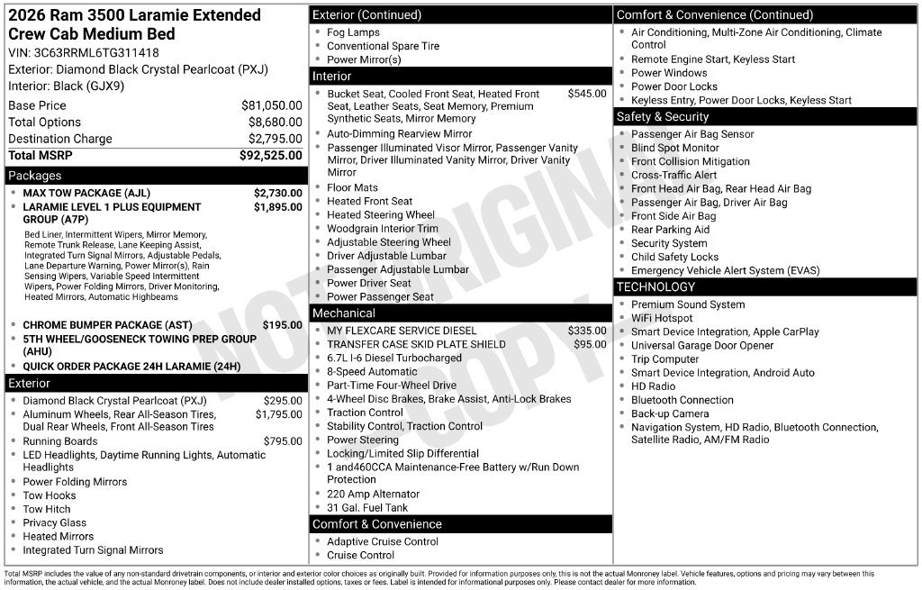 Used 2026 RAM 3500 Laramie w/ Max Tow Package AWD/4WD image 5