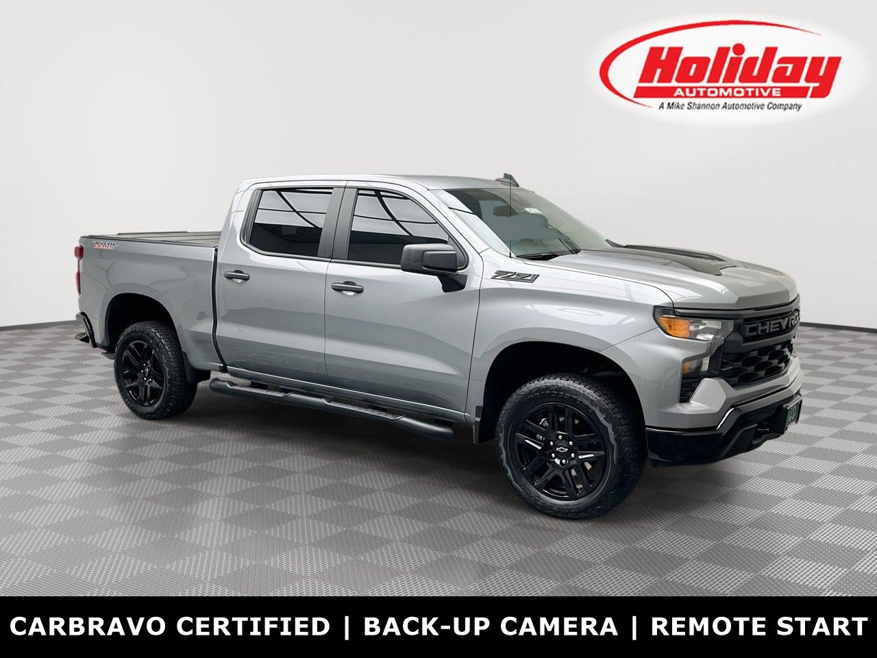 Certified 2024 Chevrolet Silverado 1500 Custom Trail Boss w/ Turbomax Blackout Package AWD/4WD image 1