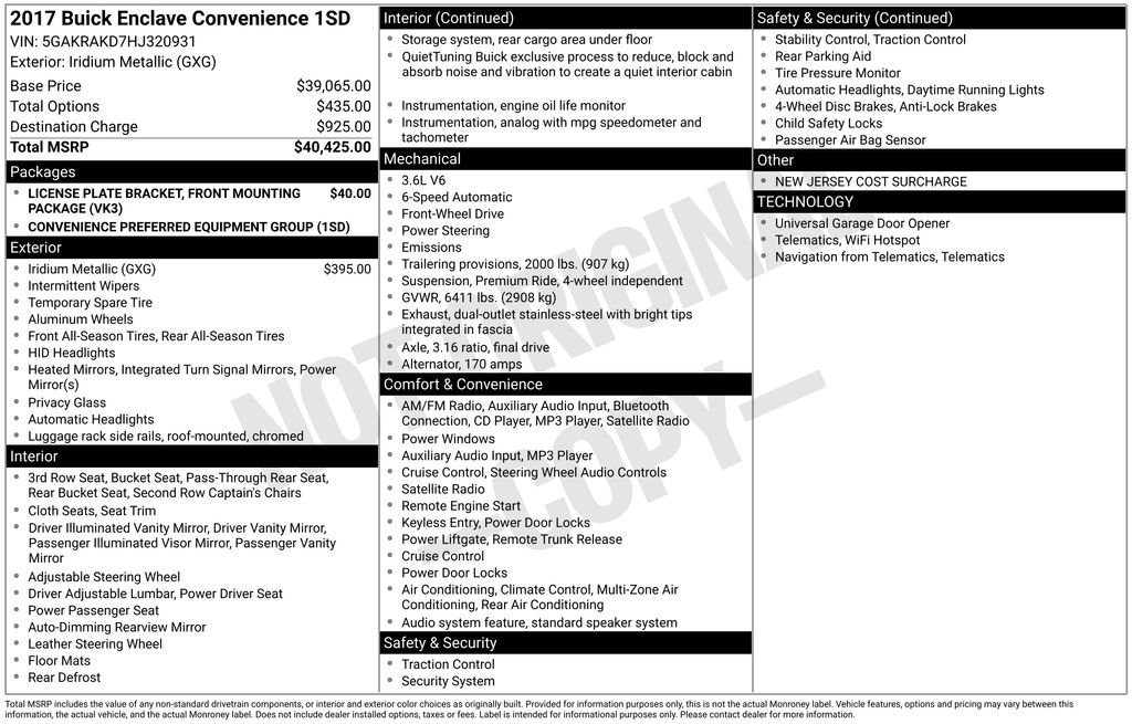 Used 2017 Buick Enclave Convenience image 34