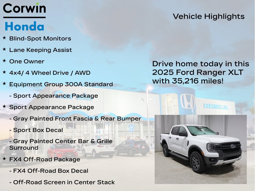 Used 2025 Ford Ranger XLT w/ FX4 Off-Road Package AWD/4WD image 7