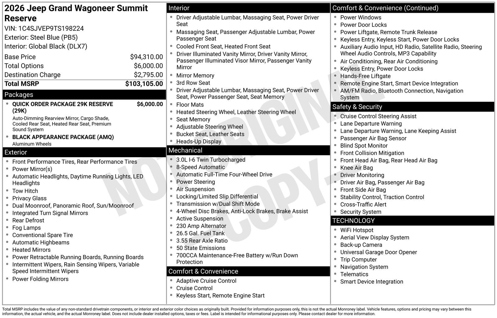 New 2026 Jeep Grand Wagoneer Summit AWD/4WD image 26