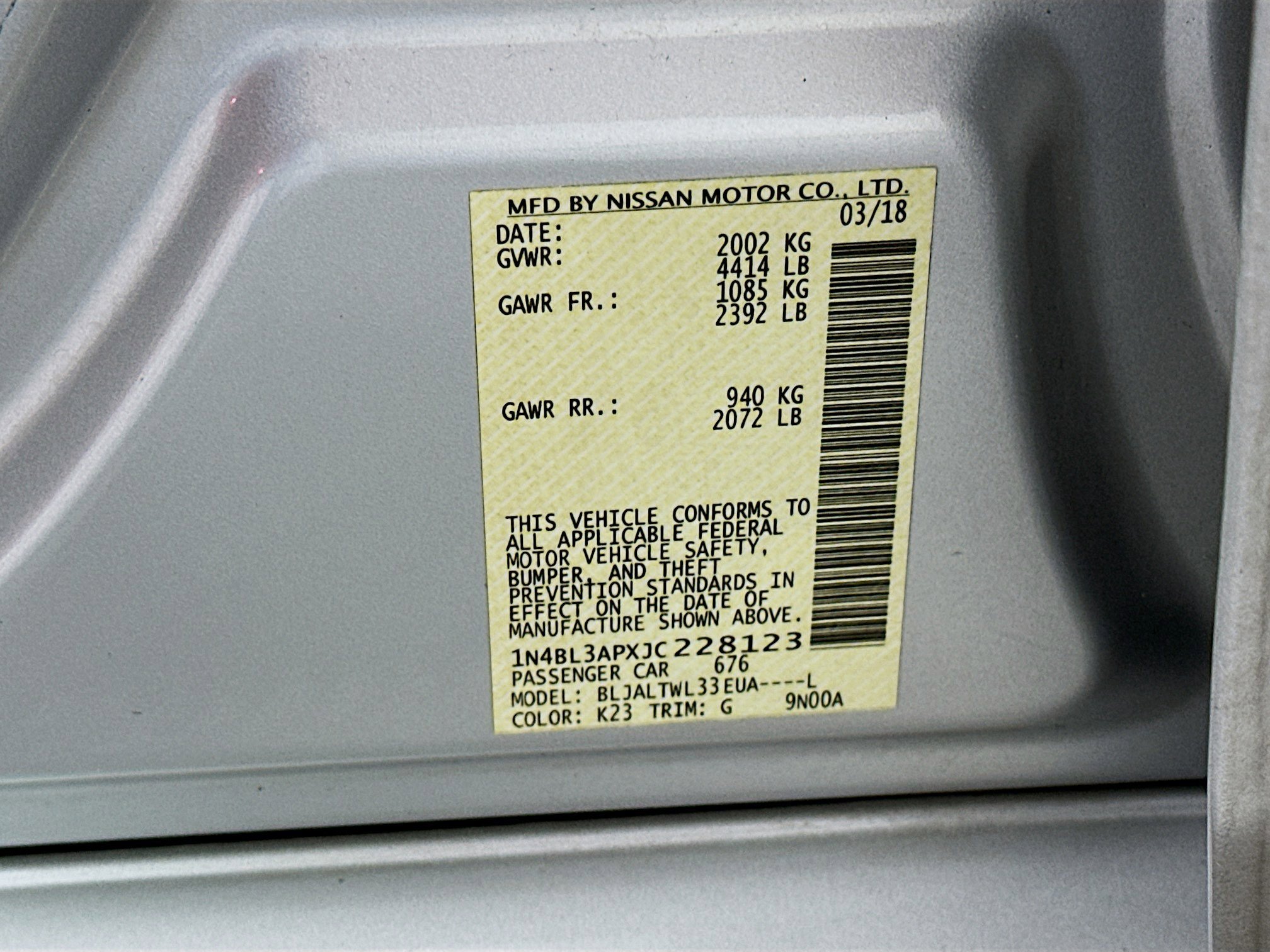Used 2018 Nissan Altima 3.5 SL FWD image 12