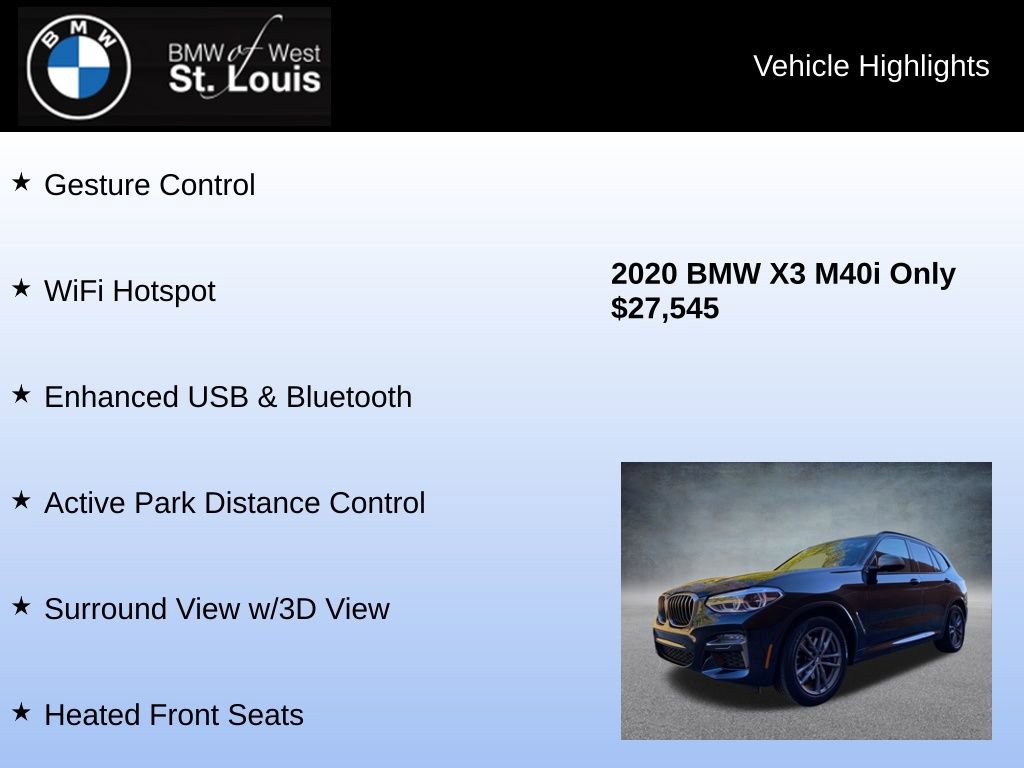 Used 2020 BMW X3 M40i w/ Executive Package AWD/4WD image 31