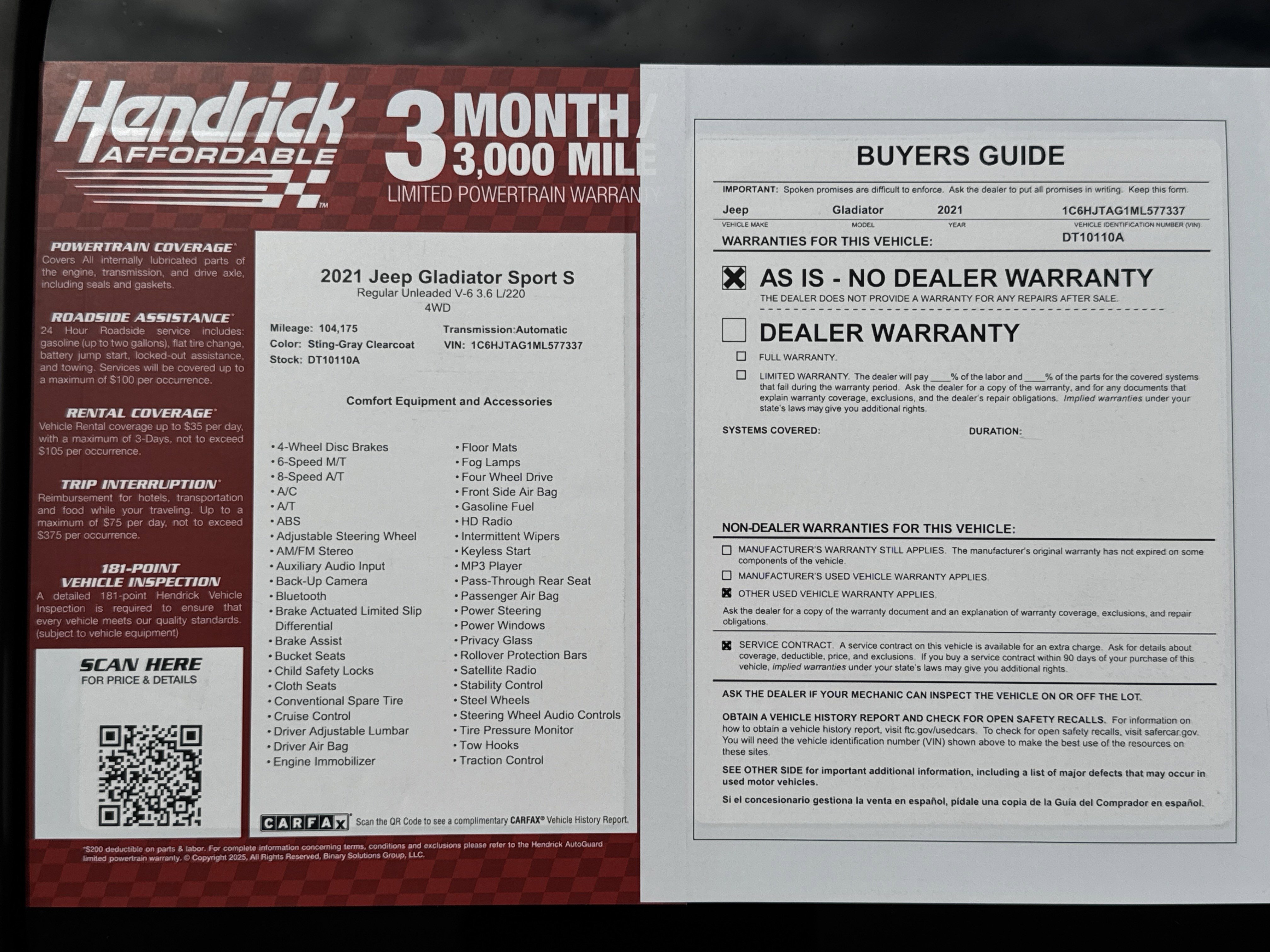 Used 2021 Jeep Gladiator Sport image 36