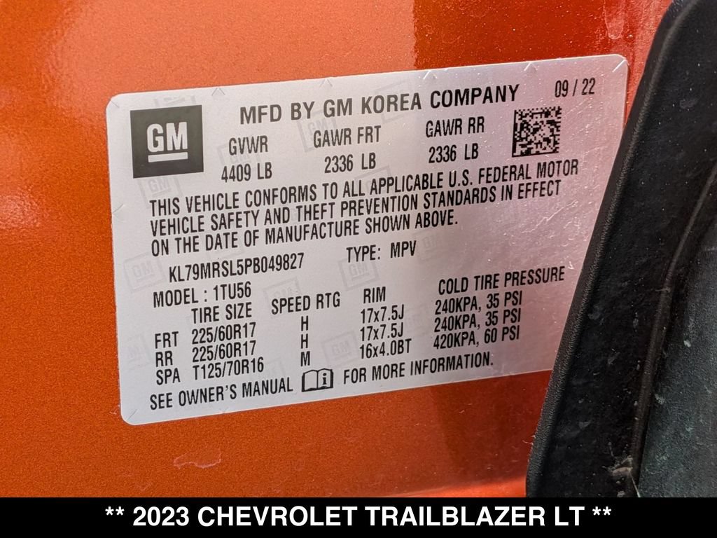 Used 2023 Chevrolet TrailBlazer LT w/ Convenience Package AWD/4WD image 29