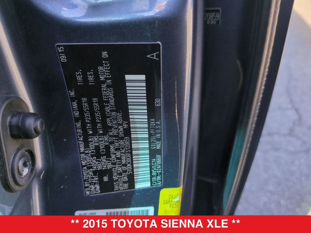 Used 2015 Toyota Sienna XLE w/ XLE Navigation Package image 42