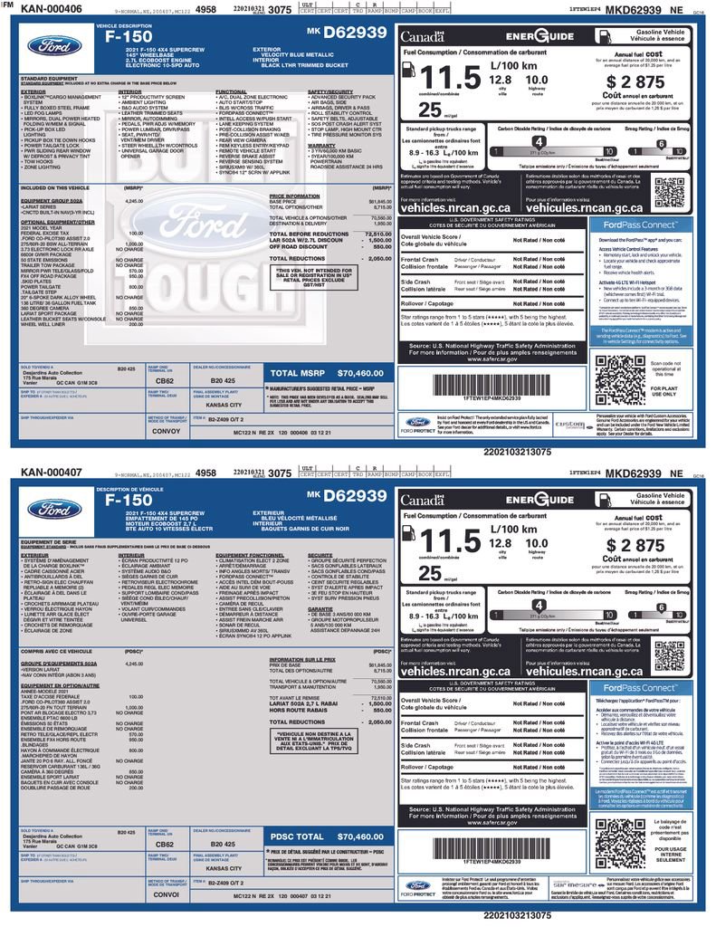 Used 2021 Ford F150 Lariat w/ Equipment Group 502A High image 36