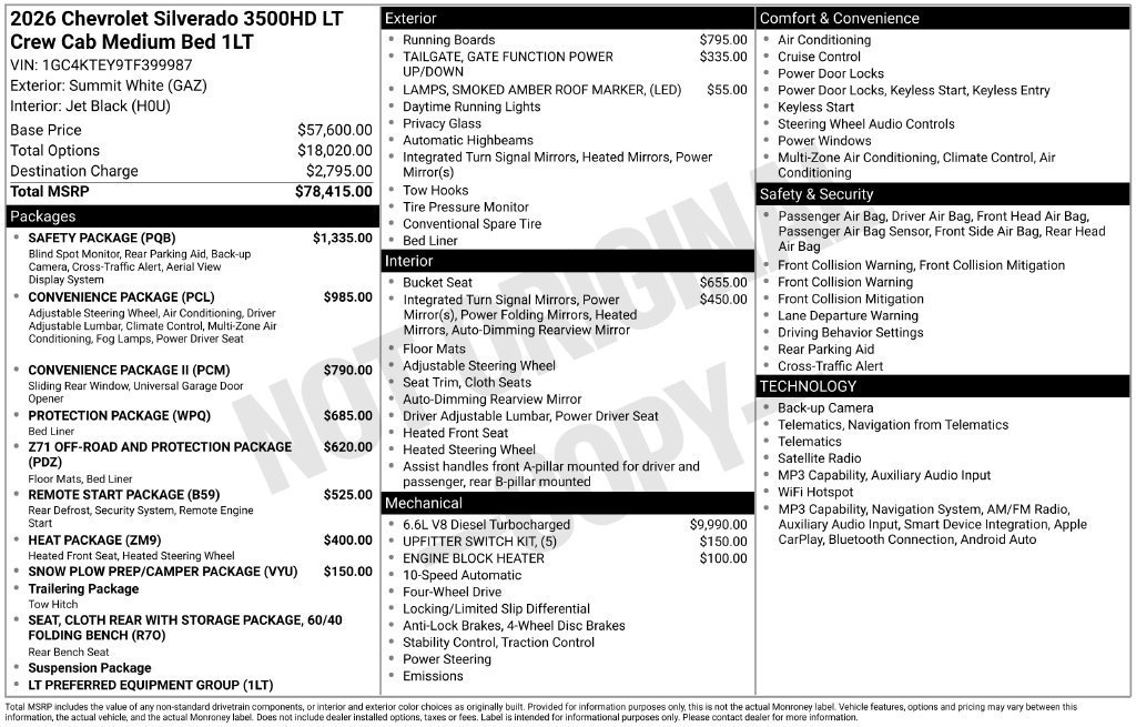 New 2026 Chevrolet Silverado 3500 LT w/ Safety Package AWD/4WD image 25