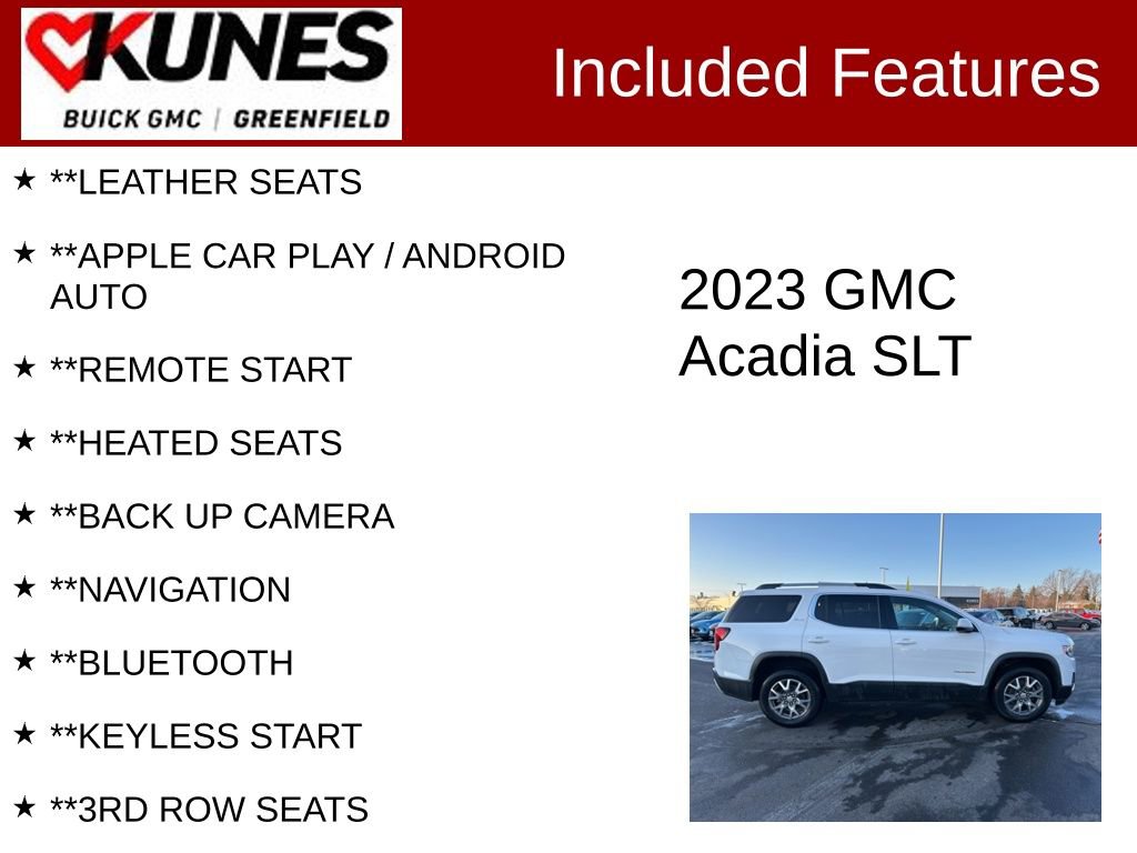 Used 2023 GMC Acadia SLT image 2