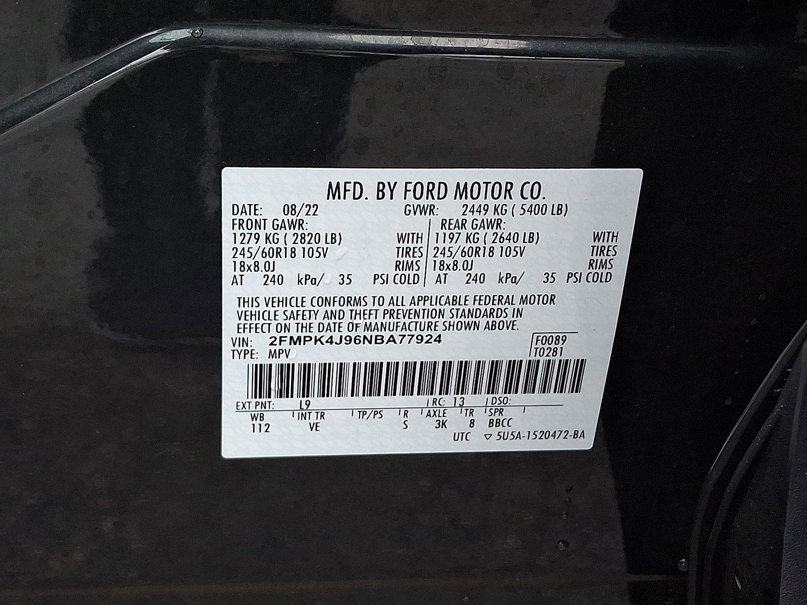 Certified 2022 Ford Edge SEL w/ Convenience Package AWD/4WD image 27