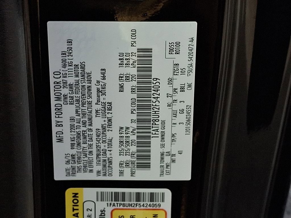 Used 2015 Ford Mustang Premium w/ Equipment Group 201A image 27