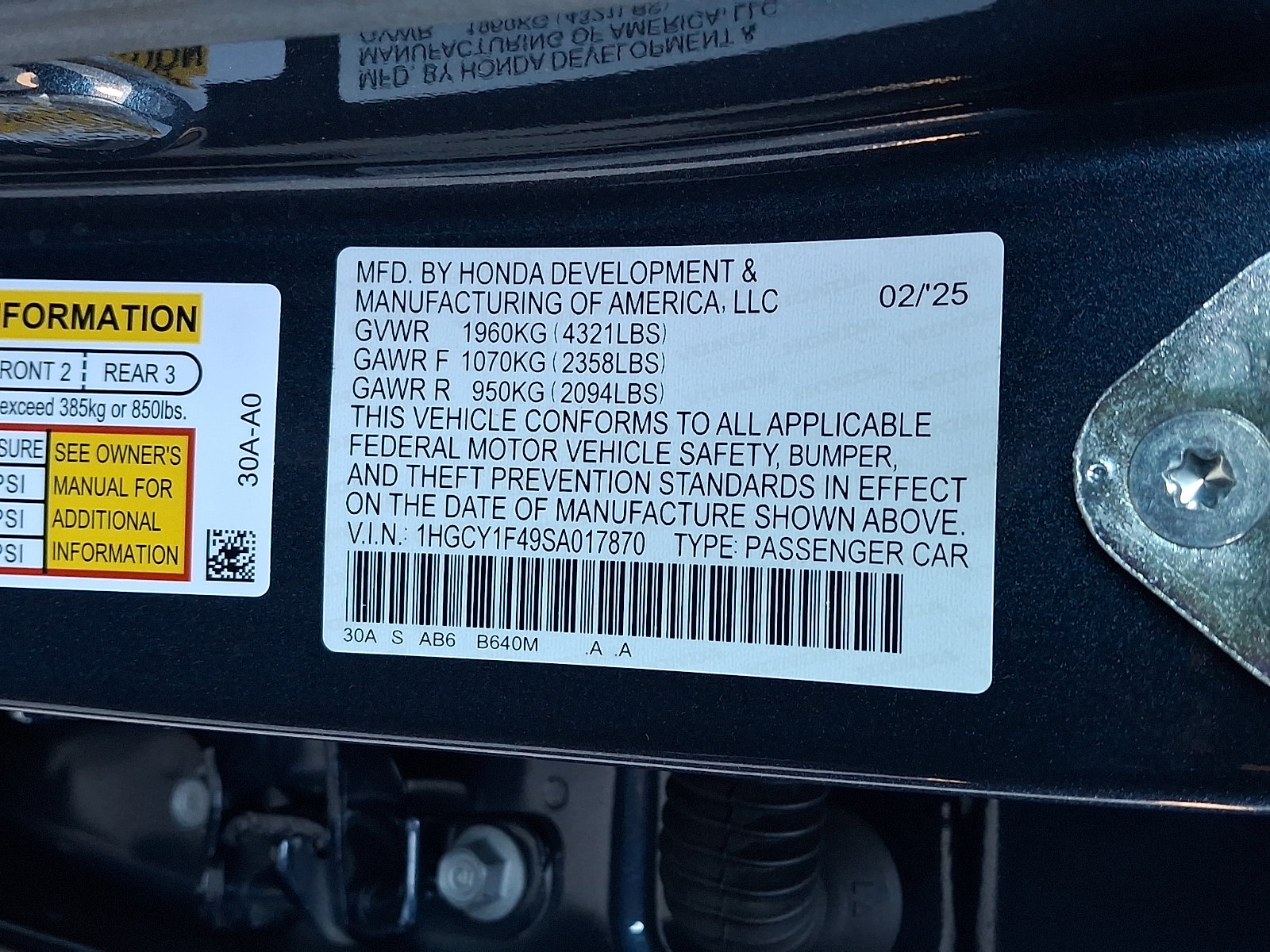 Used 2025 Honda Accord SE image 27