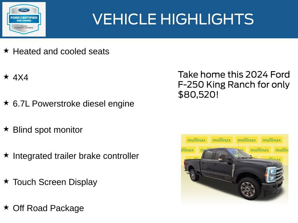 Certified 2024 Ford F250 King Ranch w/ FX4 Off-Road Package AWD/4WD image 21
