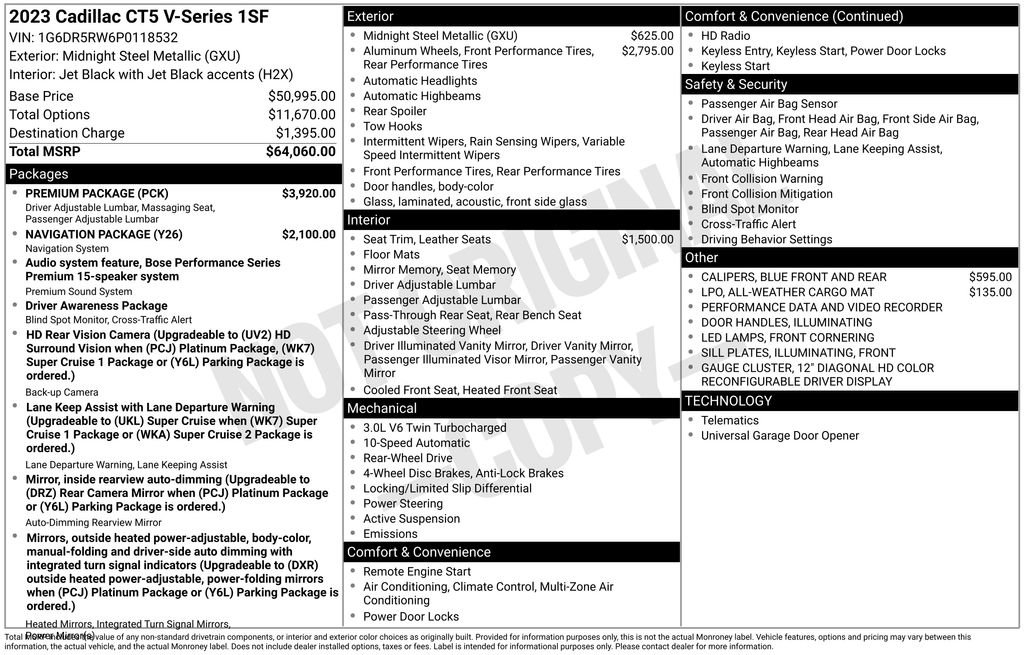 Used 2023 Cadillac CT5 V w/ Premium Package image 29