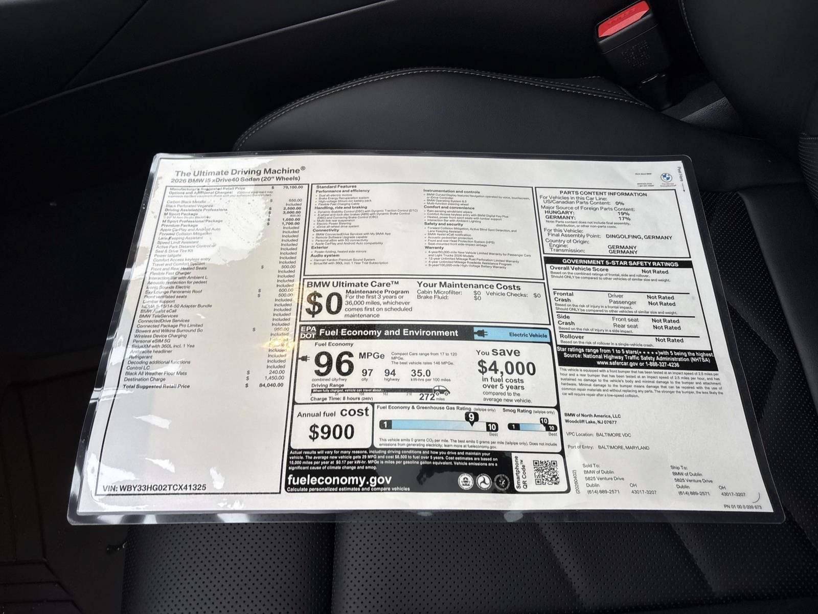 New 2026 BMW i5 eDrive40 w/ M Sport Package AWD/4WD image 56