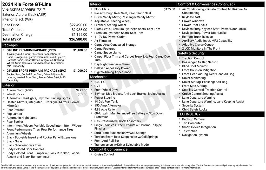 Used 2024 Kia Forte GT-Line w/ GT-Line Premium Package image 41