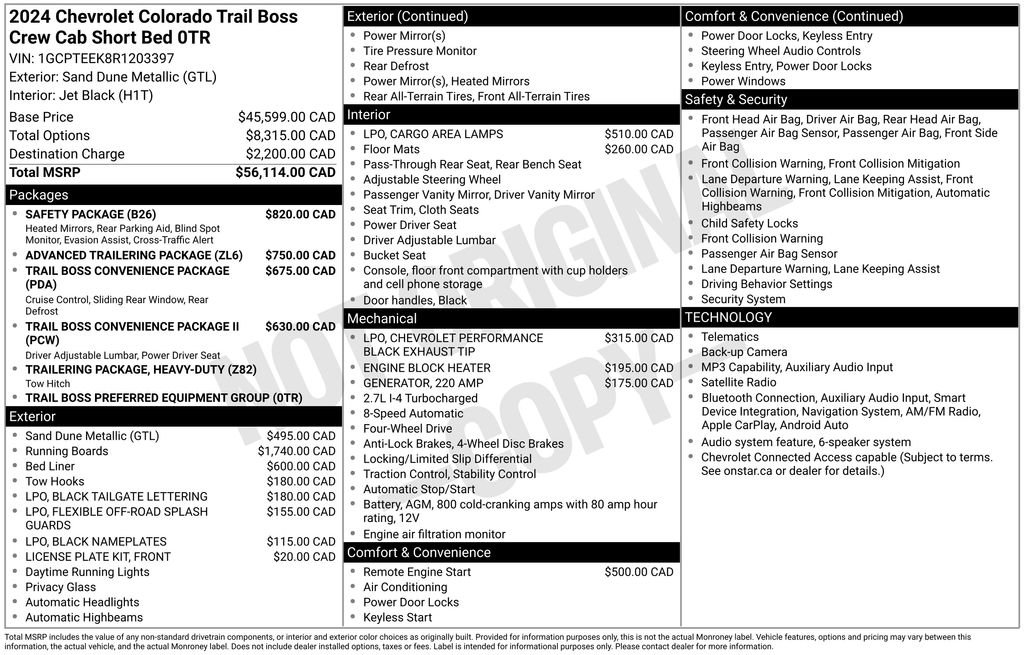 Used 2024 Chevrolet Colorado Trail Boss w/ Safety Package AWD/4WD image 28