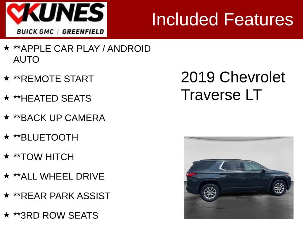Used 2019 Chevrolet Traverse LT AWD/4WD image 2