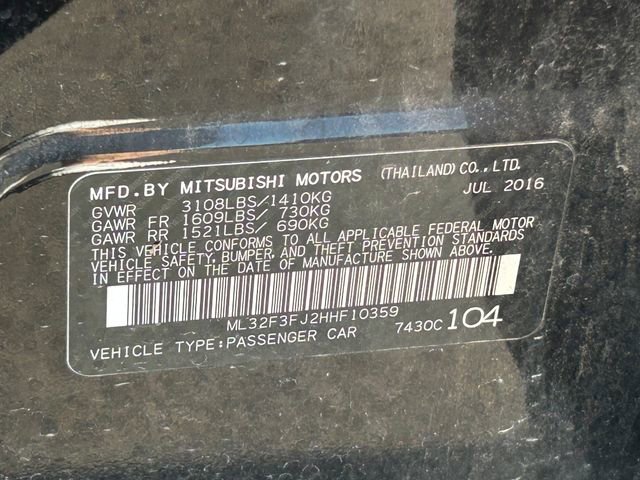 Used 2017 Mitsubishi Mirage G4 ES FWD image 14