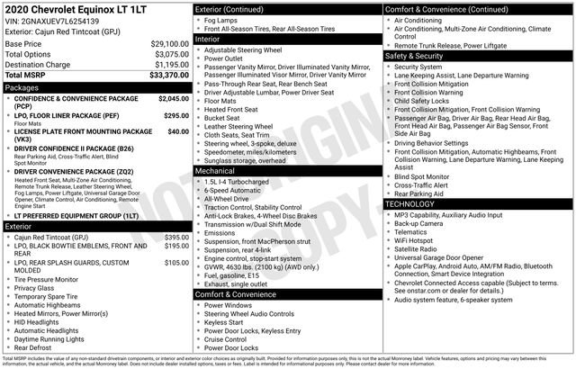 Used 2020 Chevrolet Equinox LT AWD/4WD image 33